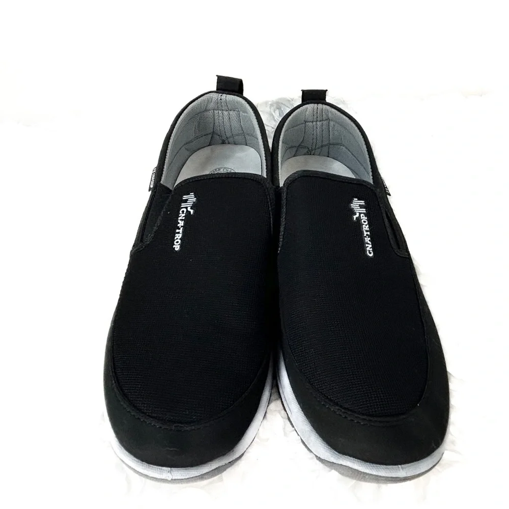 CNA-Trop Black‎ Slip-on Loafers Canvas Shoes Men's 45 US11 Arch Support